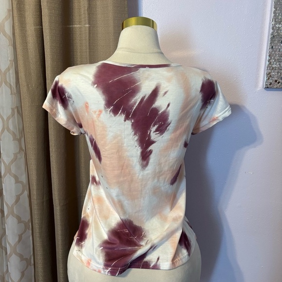 Women's Tie-Dye Short Sleeve Top - Picture 2 of 2